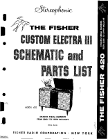 Fisher CUSTOM-ELECTRA-420 - Service Manual 